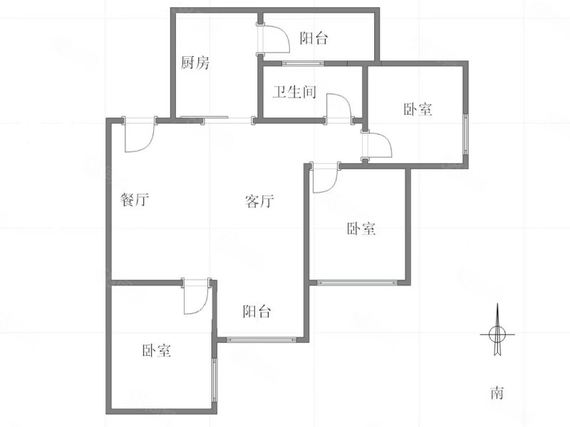 滨江和城3室2厅1卫68.74㎡南171.8万