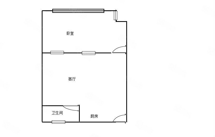 艺海天成公寓1室1厅1卫61.4㎡南45万