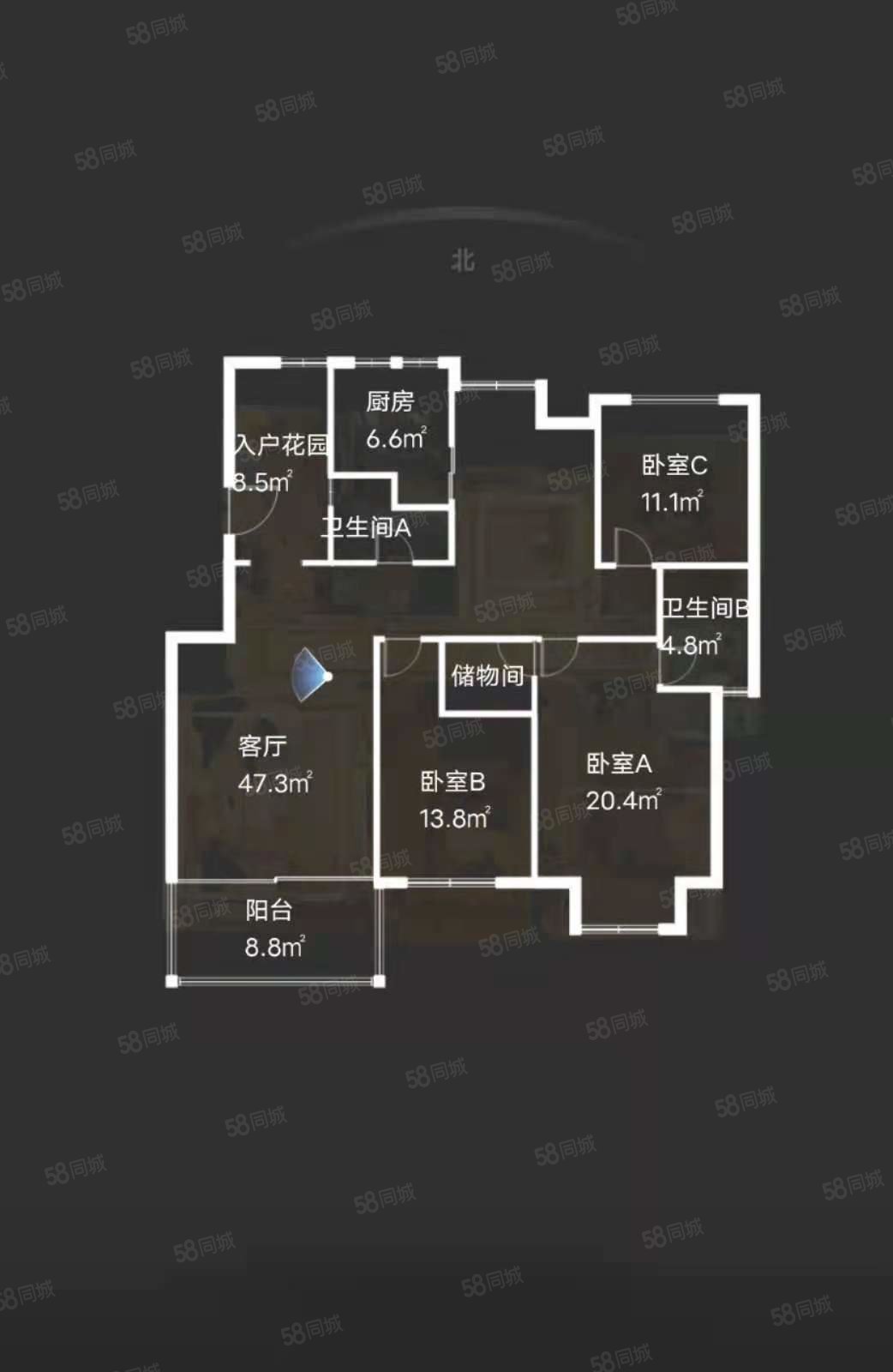 白鹭湾180大平层户型南北通风户型南北通风急卖景观好楼层正