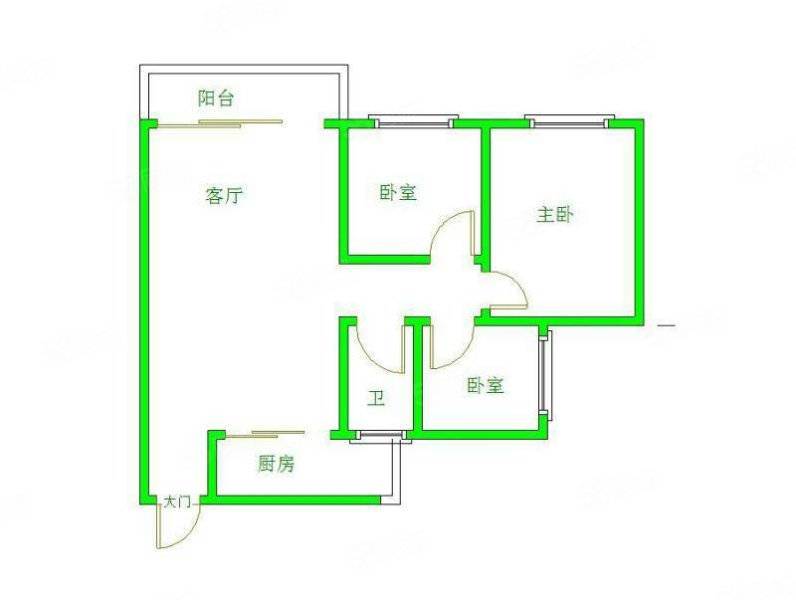 麒雅中央花园(D区)3室2厅1卫91.07㎡南北53.8万