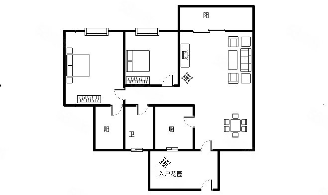 都会路苑2室2厅1卫86.98㎡南178万