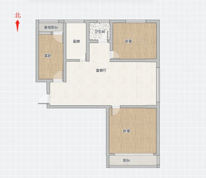 香榭丽都(北区)3室2厅1卫117.71㎡南北68.8万