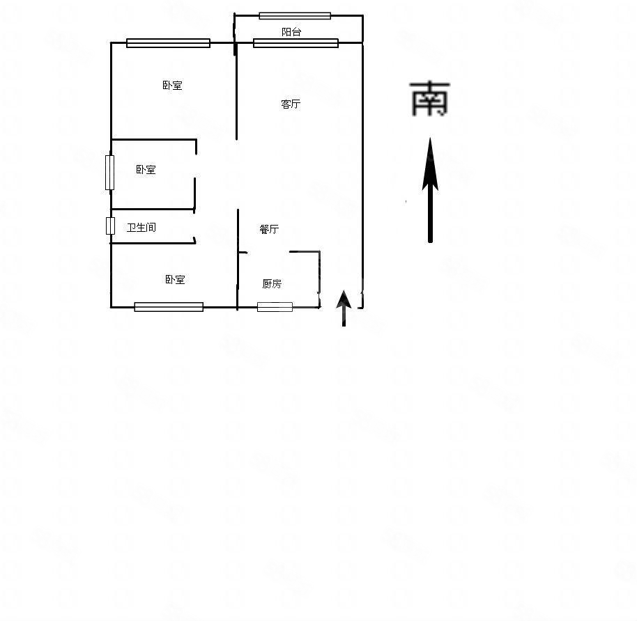 中懋天地3室2厅1卫117.81㎡南北112万