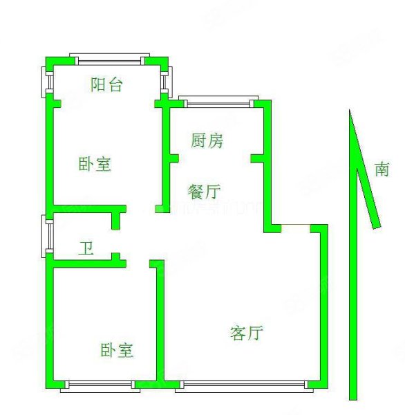 凯悦雅园2室2厅1卫95.05㎡南北48万