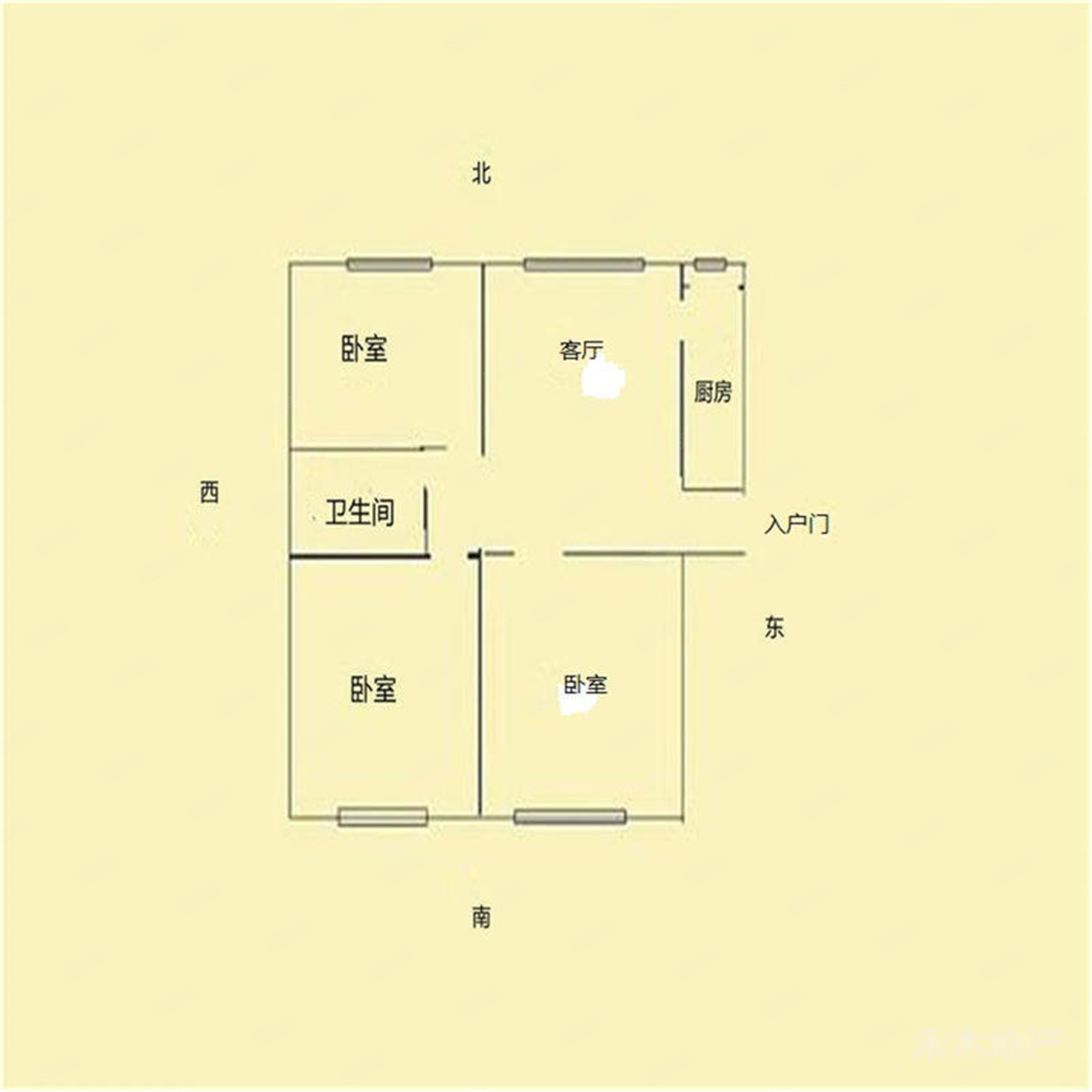 御河新城西区通透三室精装修未住过中间楼层采光好南北通透