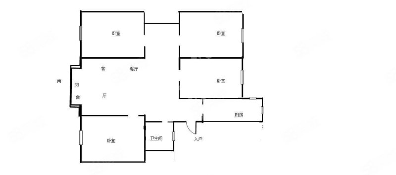 锦绣江南4室2厅1卫130㎡南北55万