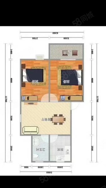 漕湖花园(一区)2室1厅1卫70㎡南北86万