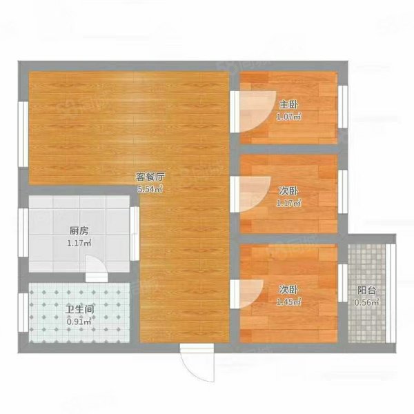 李家冲一村3室2厅1卫90㎡南北24.8万
