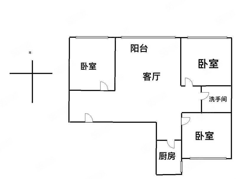 万科蓝山A区3室2厅1卫100㎡南北102万