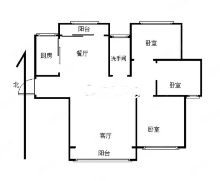 建业桂园(淮阳)3室2厅1卫117㎡南北79万