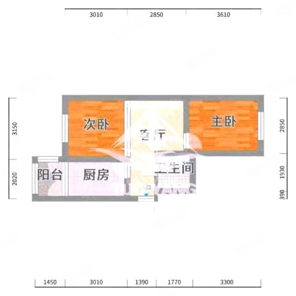 玖郡2室1厅1卫118.54㎡南北120万