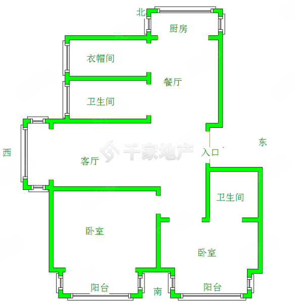 福润春城3室2厅2卫119.55㎡南北65.99万