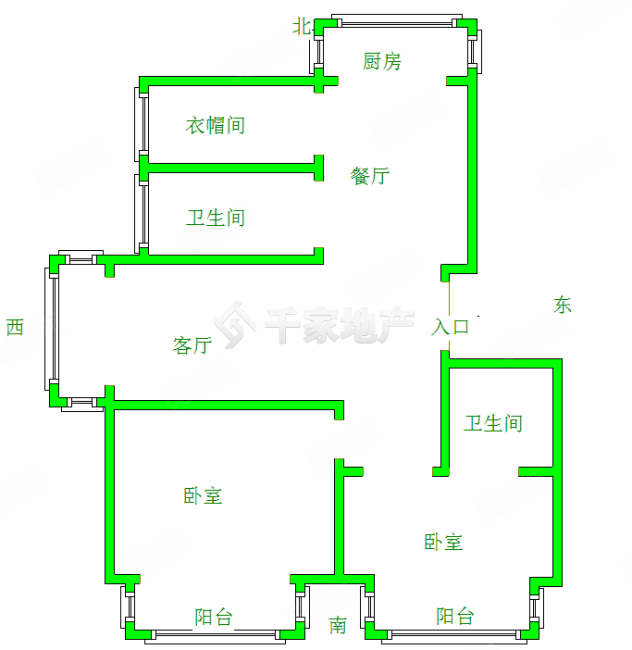 福润春城3室2厅2卫119.55㎡南北65.99万