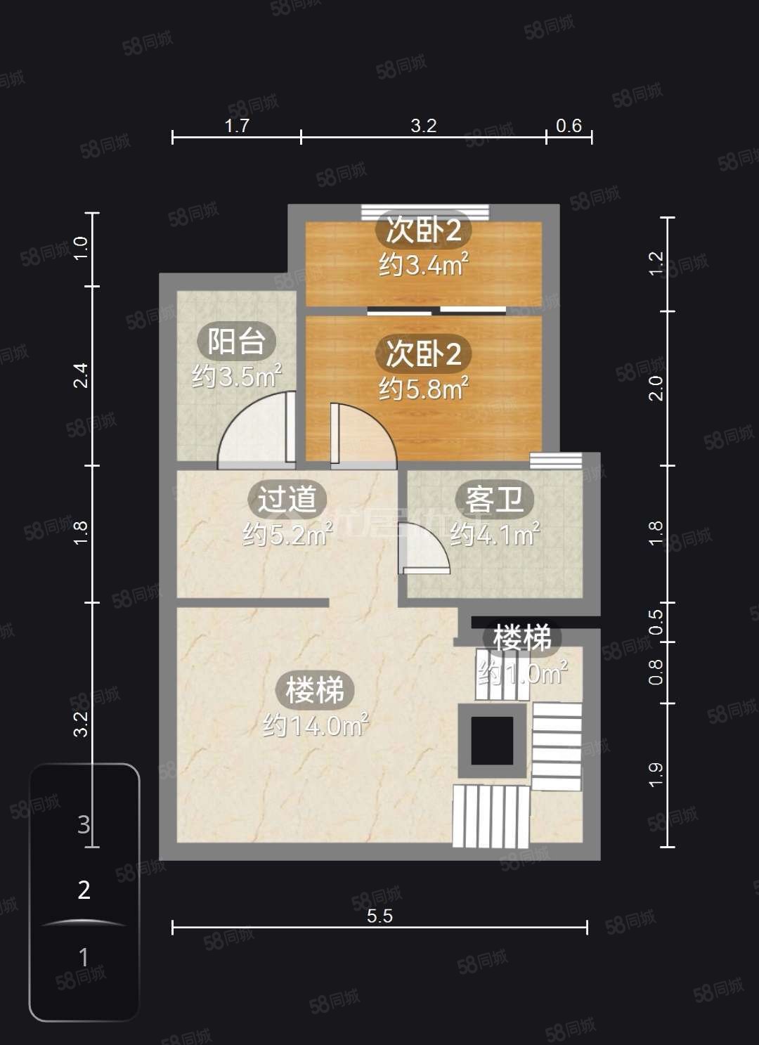 复地君屿墅5室3厅4卫180㎡南268万