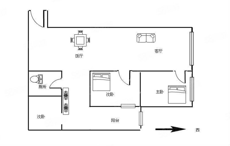 圣世一品3室2厅2卫109.05㎡东86万