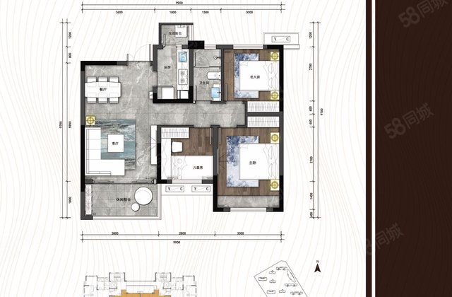 滨江府2室1厅93㎡40万二手房图片