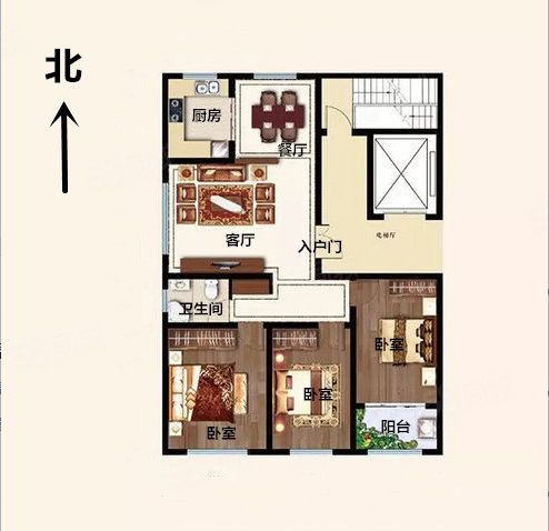 民泰龙泰贵府北区(31-36号)3室2厅1卫126㎡南北159.9万