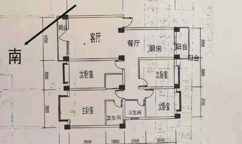 名宅东辰苑4室2厅2卫121㎡南北145万