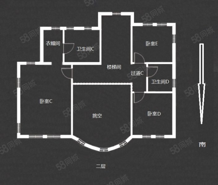 天恒别墅山8室4厅5卫203㎡南北1050万