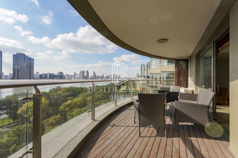 一线江景,财富270度观景阳台,可看外滩南浦大桥