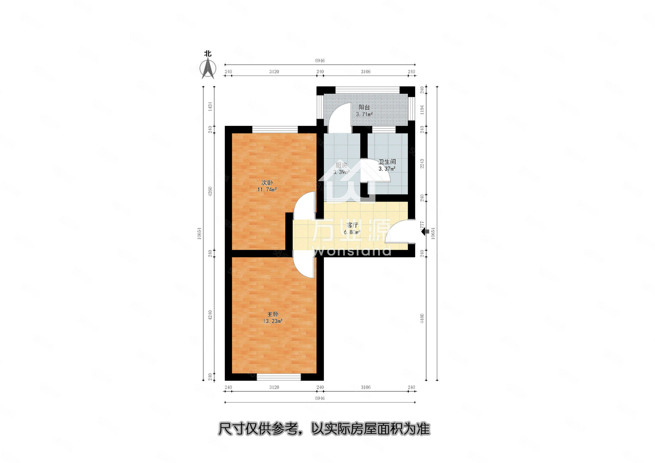 惠安里2室1厅0卫54.44㎡南北145万