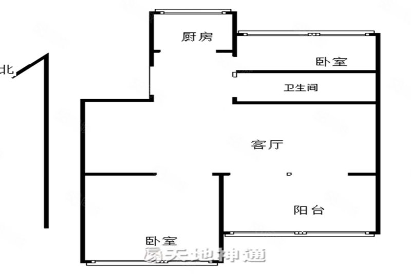 青春路九院2室1厅1卫61.68㎡南北148万