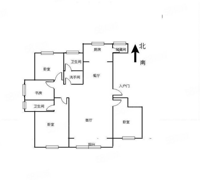 唐宁7号4室2厅2卫154㎡南北119万