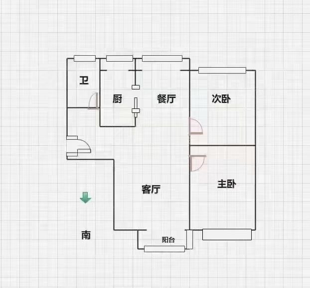 大红门锦苑小区(A区)2室1厅1卫98㎡南北340万