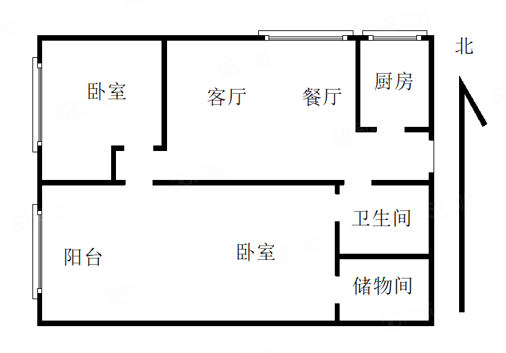 江山如画(2期)2室2厅1卫92.75㎡南北138万