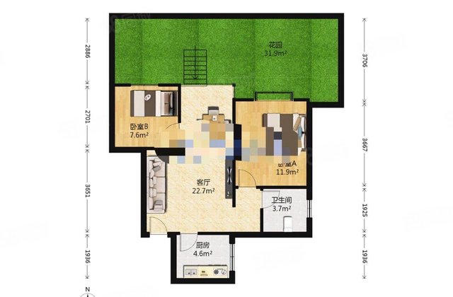 金府沁园2室2厅90㎡45.8万二手房图片