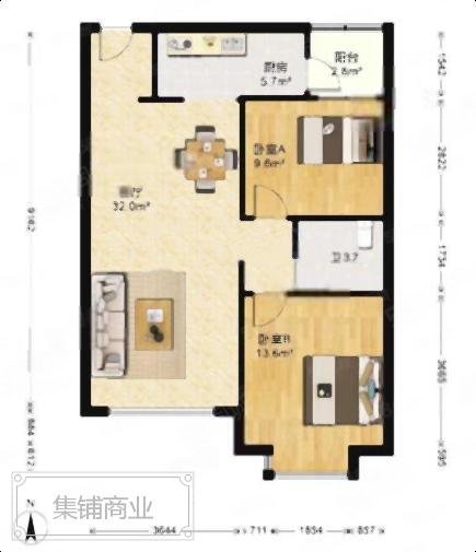 盛世豪庭4室2厅2卫165.67㎡南北400万