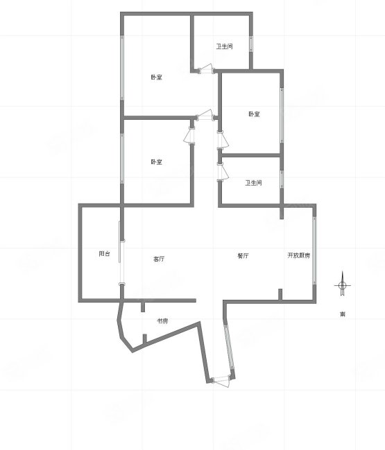 桃源居国际花园二区3室2厅2卫124.25㎡东138万