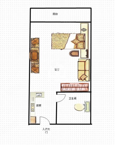 凤岭名园1室1厅1卫40.81㎡西南57万