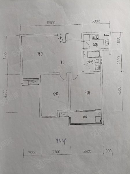 江林新城D区2室2厅1卫97.1㎡南110万