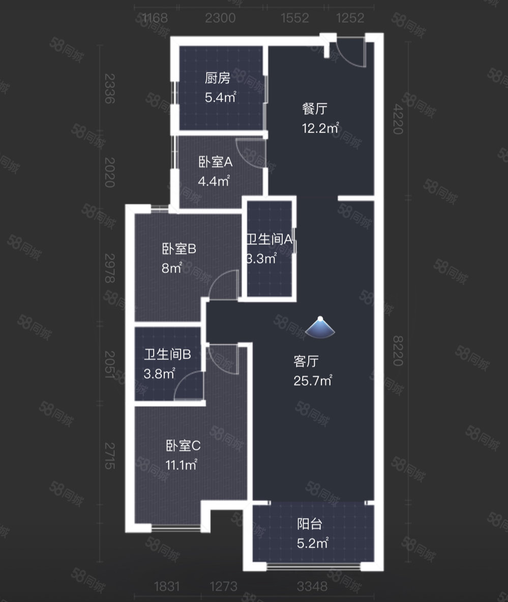 一品江山(二期)3室2厅2卫94㎡南112.8万