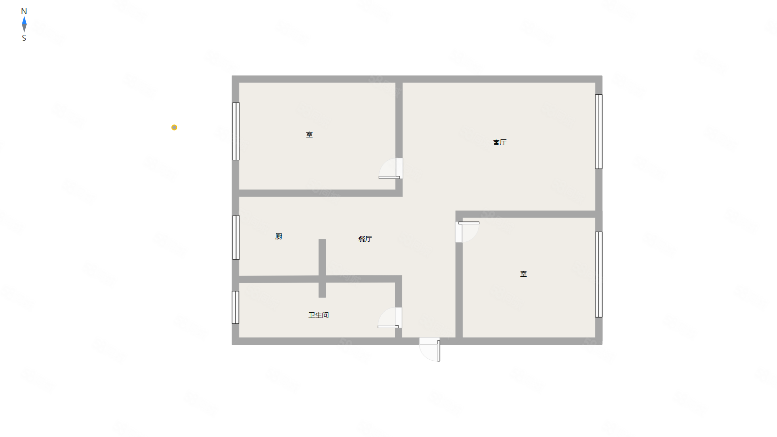 东信小区2室2厅1卫77.6㎡南北29.8万