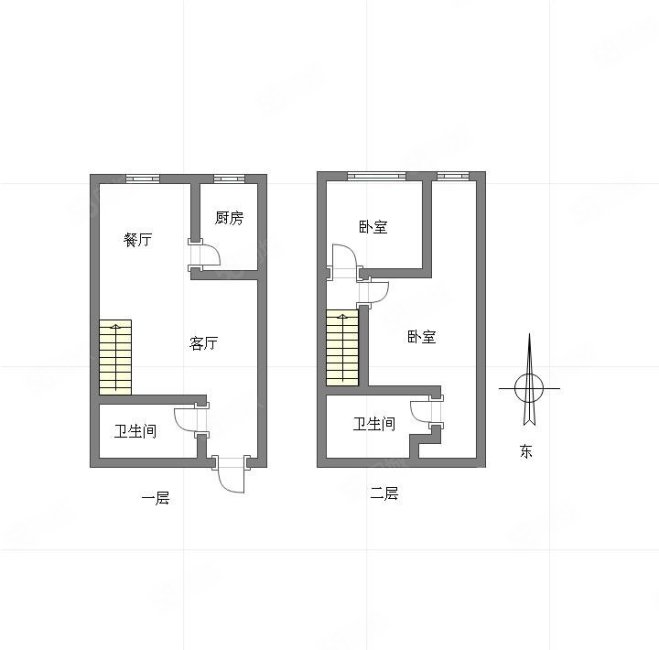 润都7号2室2厅1卫71.96㎡南北95万