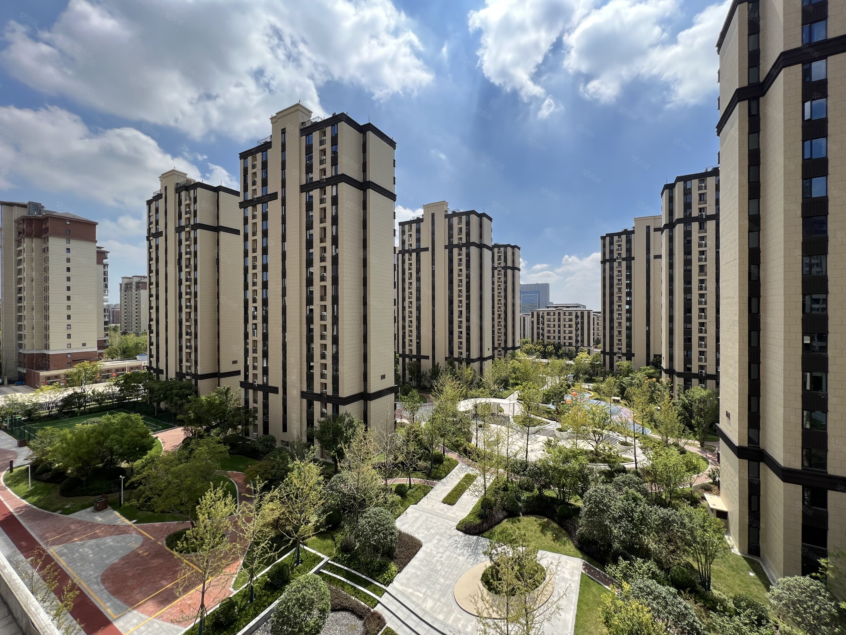 开阔视野落地阳台南北通透水系公园旁,山南国宾府-淮南58同城