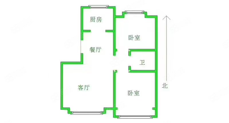 山海人家2室2厅1卫89.77㎡南北63.8万