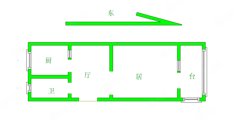 李七庄北里(河西)1室1厅1卫39.94㎡东西98万