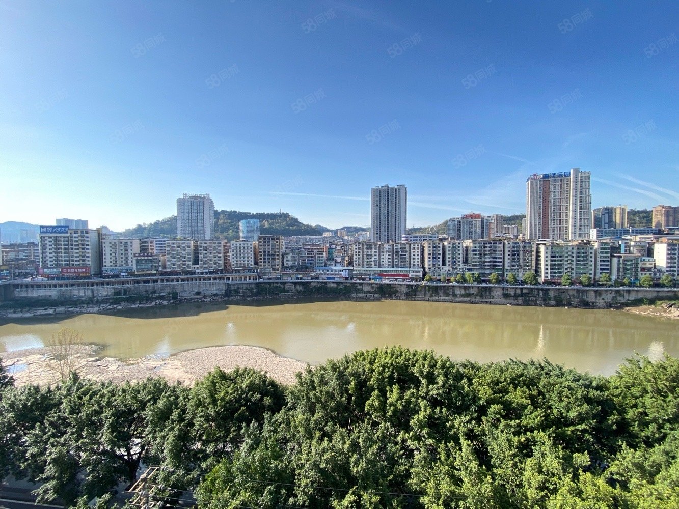【10图】江北广场滨河玉盘电梯三居室河景房,滨河玉盘-巴中58同城