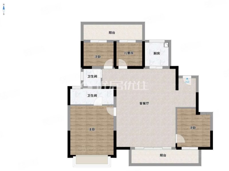 建发央玺4室2厅2卫143.75㎡南330万