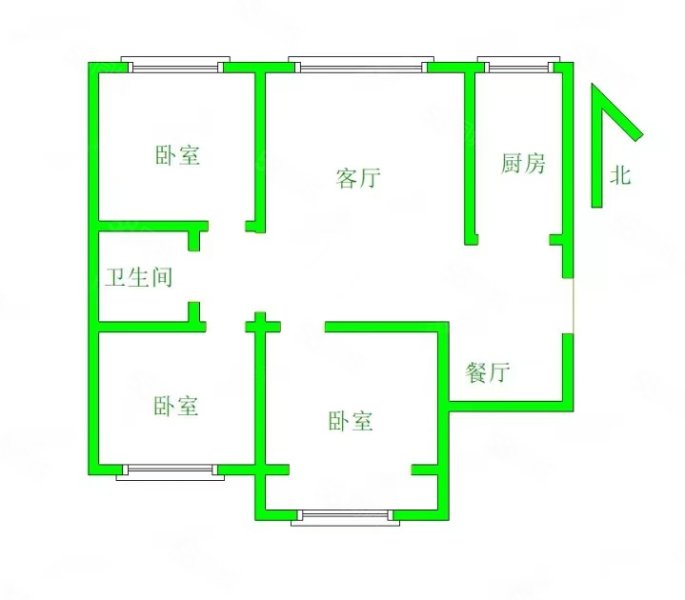 嘉森理想城3室2厅2卫126㎡南北80万