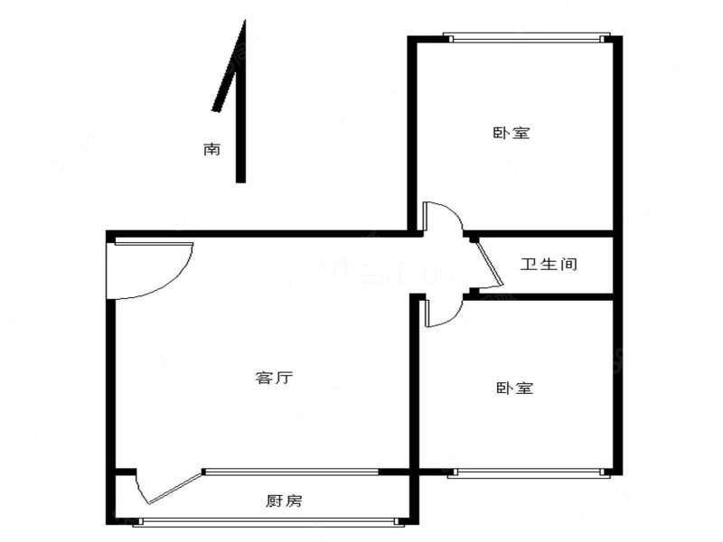 农大东区家属院2室1厅1卫60.41㎡南北120万