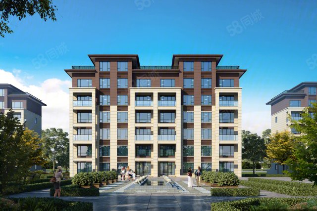 高层两梯两户纯板式户型,采用洋房