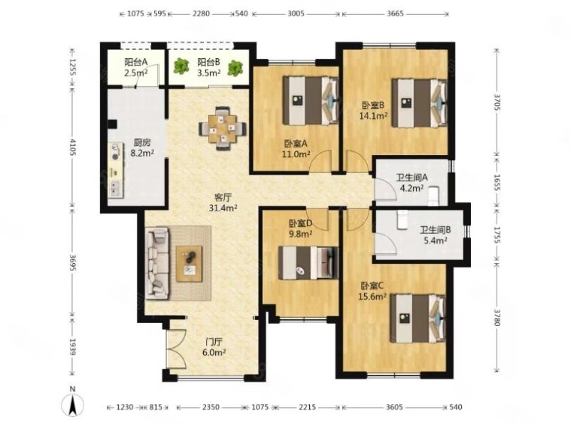 链鼎地产江山御景店报价98万电话咨询满五唯一核心卖点1,小区户型通透