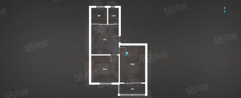 芦席营十四号小区2室1厅1卫60.78㎡南北145万