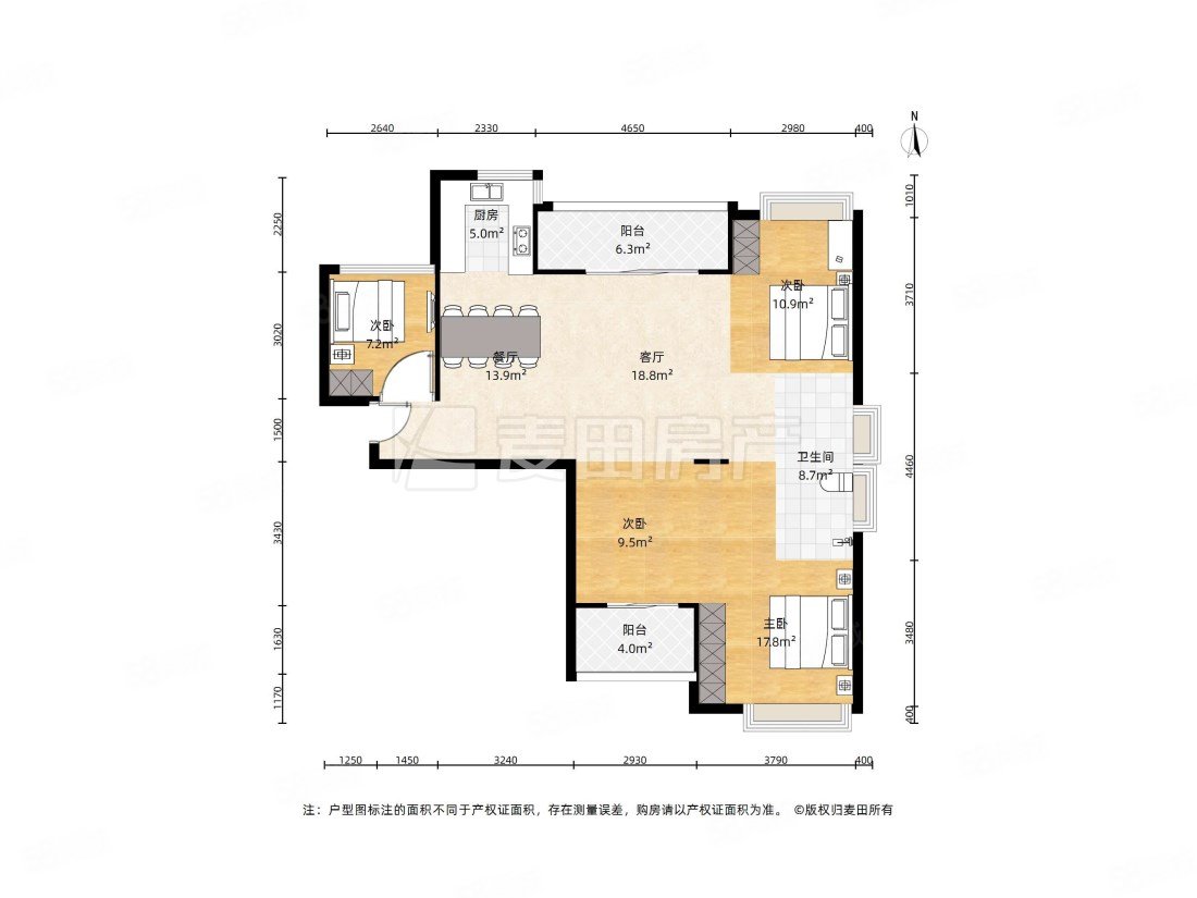 阳光城新界4室2厅2卫117.8㎡东南278万