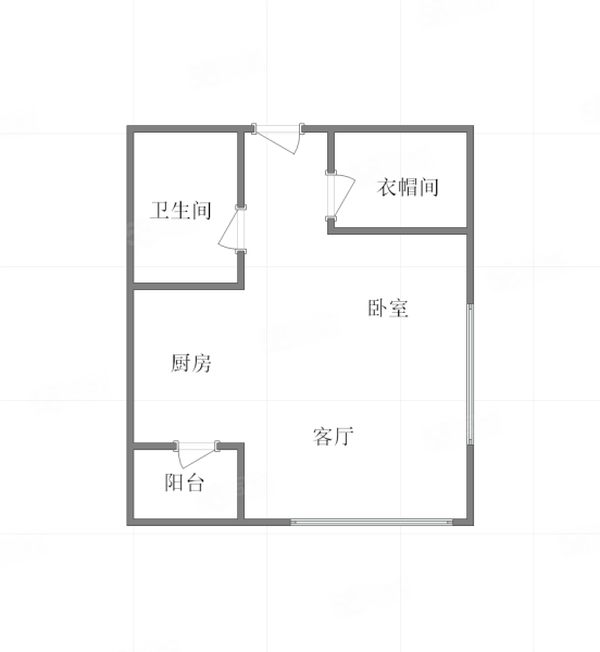 龙湖水晶星座1室1厅1卫49㎡西北69万