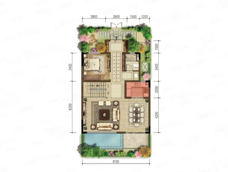 龙湖天宸原著5室3厅5卫260㎡南北570万